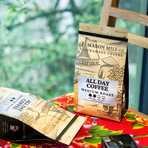 All Day Coffee – 12oz, Medium Roast, 60% Arabica, 40% Robusta, Đắk Lắk, Việt Nam