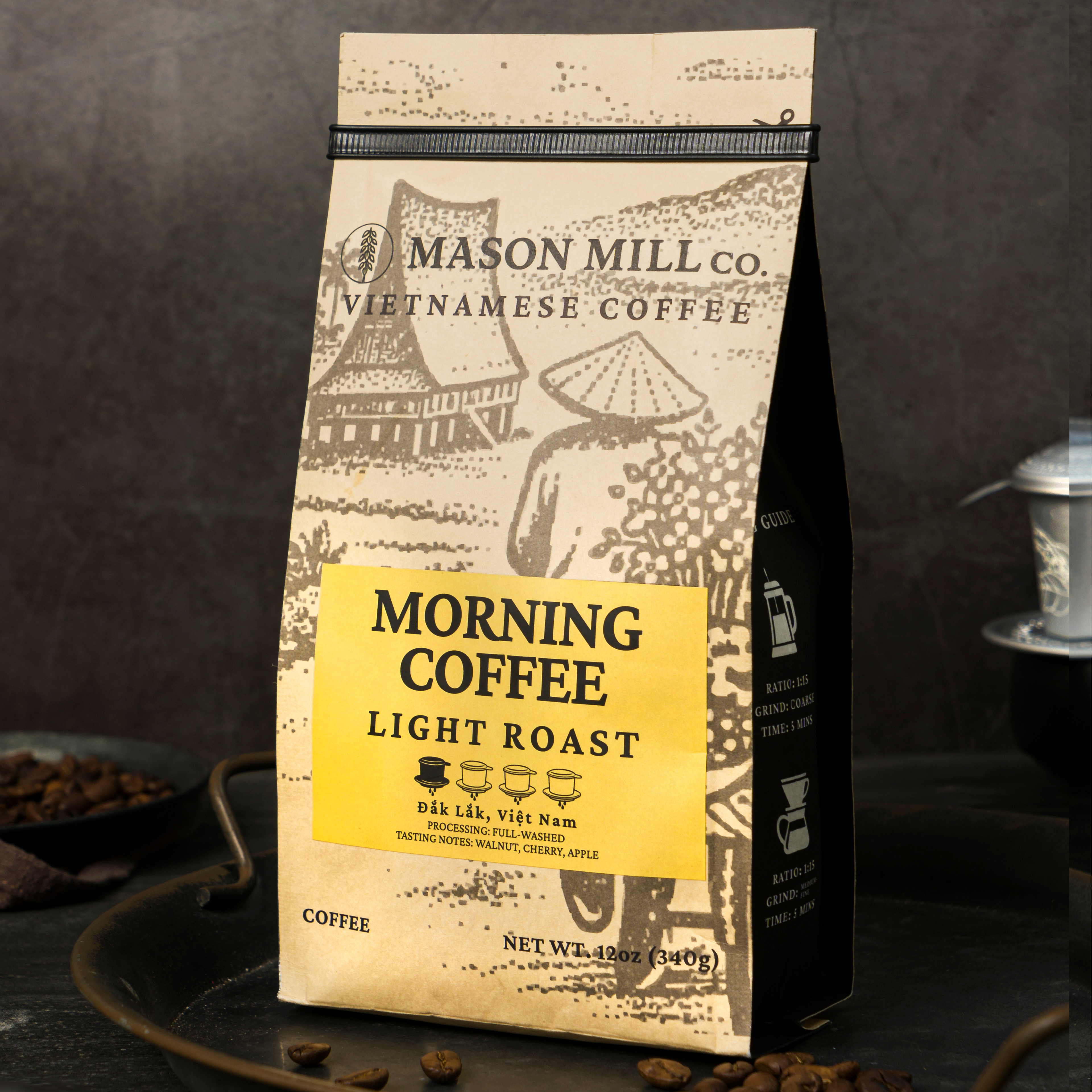 Morning Coffee – Light Roast, 100% Arabica, Đắk Lắk, Việt Nam